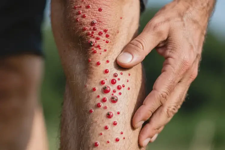 男生小腿經(jīng)常起濕疹不管它會自己自愈嗎(圖1)