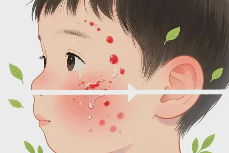 少兒面部容易長濕疹可以徹底自愈嗎(圖3)
