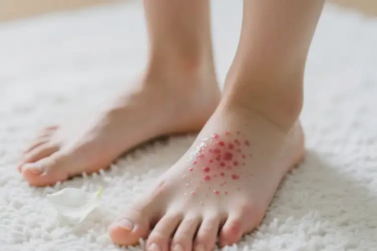 青少年腳上起濕疹不管它會(huì)自己自愈嗎(圖1)