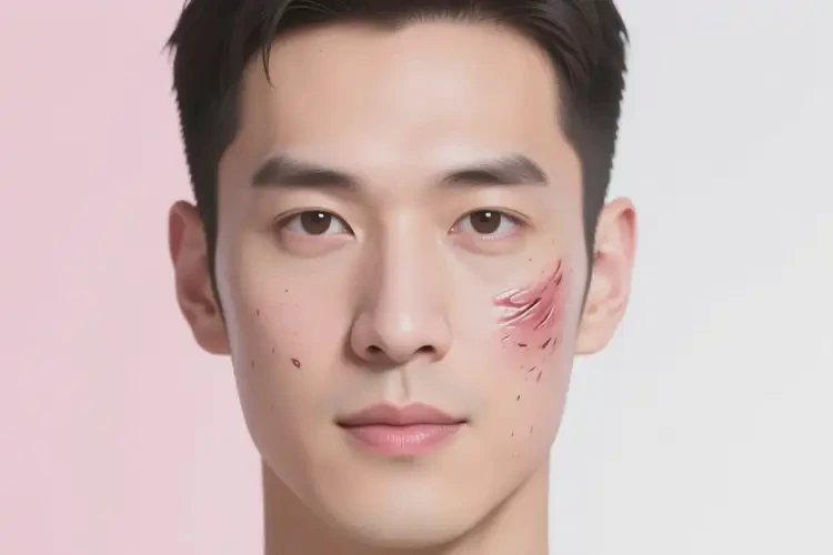 男生面部起濕疹不管它會(huì)自己痊愈嗎(圖1)