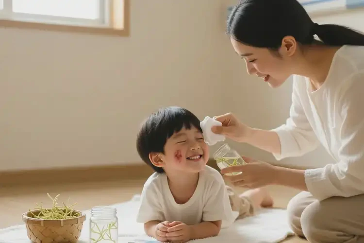 兒童面部偶爾長濕疹能夠徹底治愈嗎(圖1)