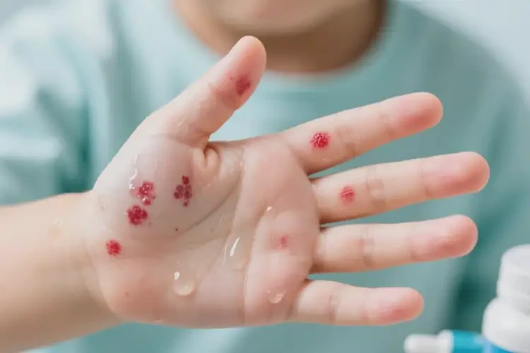 兒童手上偶爾起濕疹不管它會(huì)自己自愈嗎(圖1)