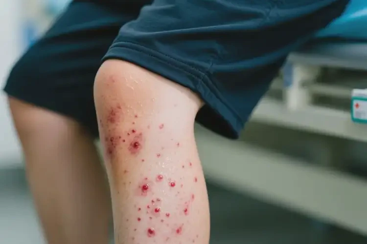 青少年小腿上经常起湿疹不管它会自己好吗(图2)