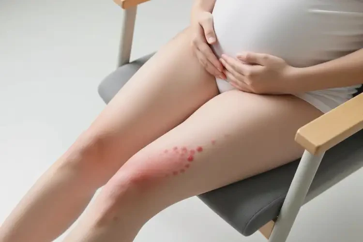 產(chǎn)婦大腿偶爾長(zhǎng)濕疹不管它會(huì)自己好嗎(圖1)