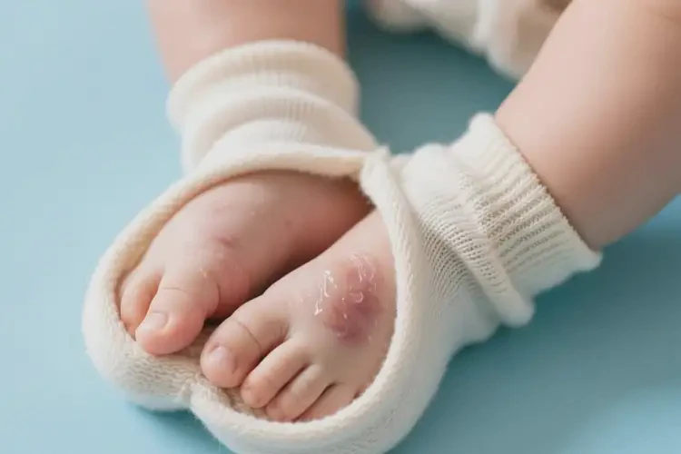 嬰幼兒腳上容易起濕疹能夠徹底治愈嗎(圖1)
