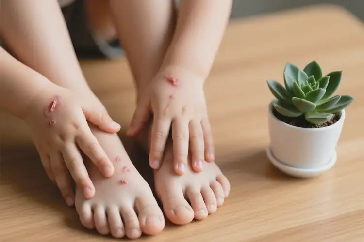 兒童四肢容易長濕疹不管它會(huì)自己痊愈嗎(圖1)