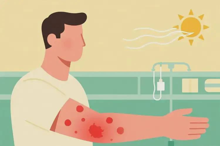 男生手臂出湿疹能够彻底治愈吗(图1)