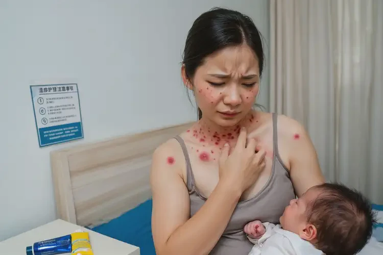 哺乳期媽媽脖子上經(jīng)常起濕疹不管它會(huì)自己痊愈嗎(圖4)