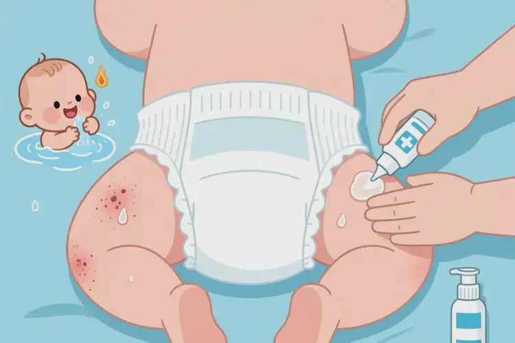 新生兒屁股容易長濕疹能夠徹底治愈嗎(圖1)