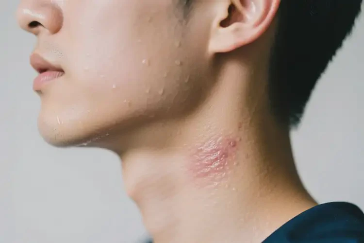 大學生脖子上偶爾長濕疹不管它會自己自愈嗎(圖1)
