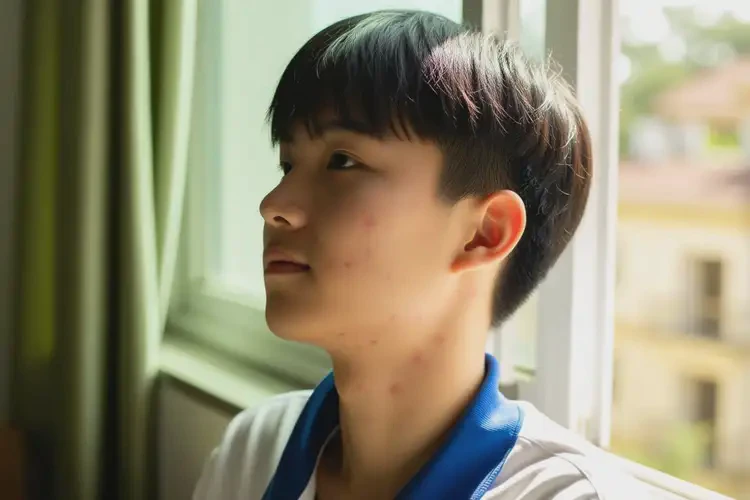 大學生脖子出現(xiàn)濕疹不管它會自己好嗎(圖2)