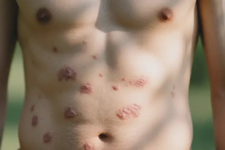 男人肚子上起湿疹不管它会自己自愈吗(图2)