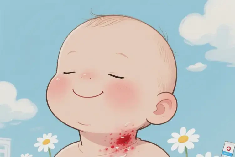 寶寶脖子有濕疹不管它會自己自愈嗎(圖2)