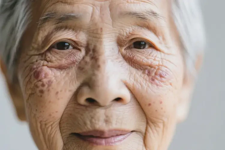 老年人面部長濕疹不管它會自己好嗎(圖1)