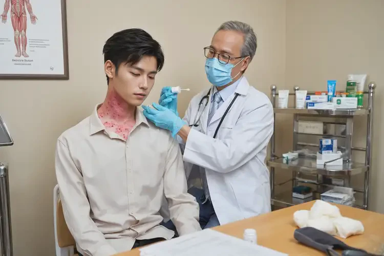 男生脖子上出現(xiàn)濕疹能夠徹底治愈嗎(圖3)