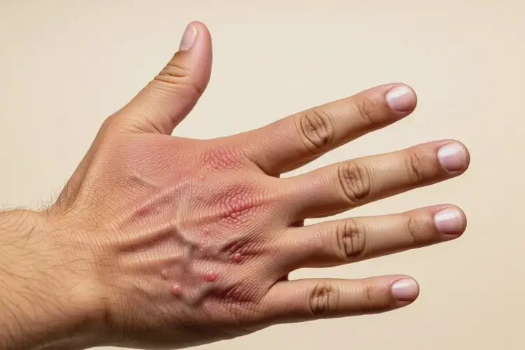 男人四肢經(jīng)常起濕疹不管它會(huì)自己好嗎(圖4)