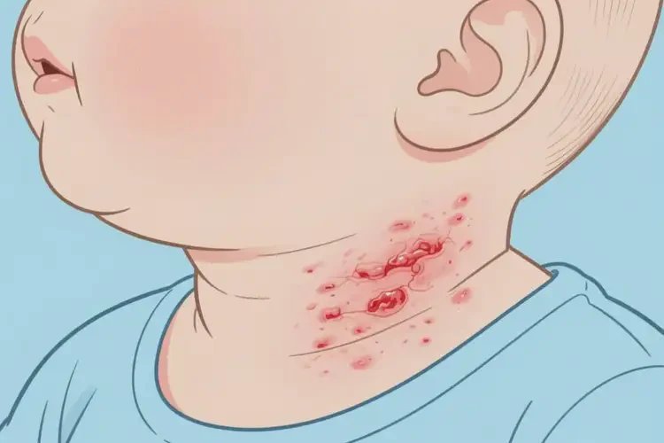 幼兒脖子長濕疹不管它會(huì)自己自愈嗎(圖2)