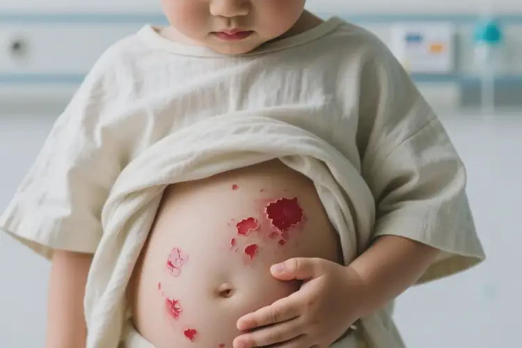 小孩肚子上出現(xiàn)濕疹不管它會自己好嗎(圖4)