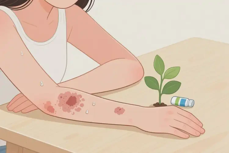 女性手臂經(jīng)常起濕疹可不可以徹底自愈(圖1)