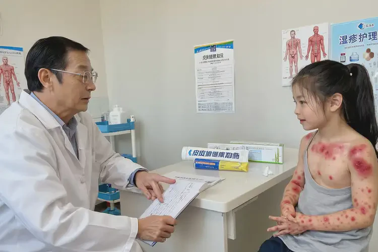 儿童脖子长湿疹可以彻底自愈吗(图1)