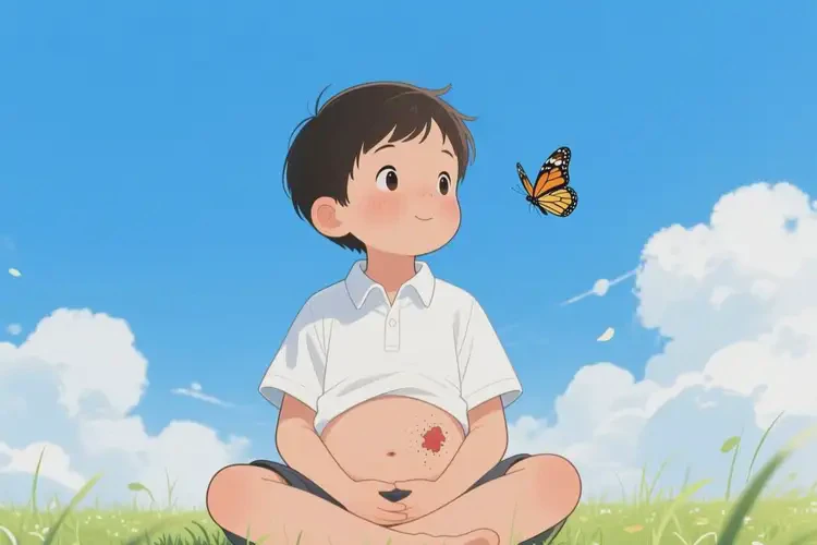 少兒肚子出濕疹不管它會(huì)自己痊愈嗎(圖1)