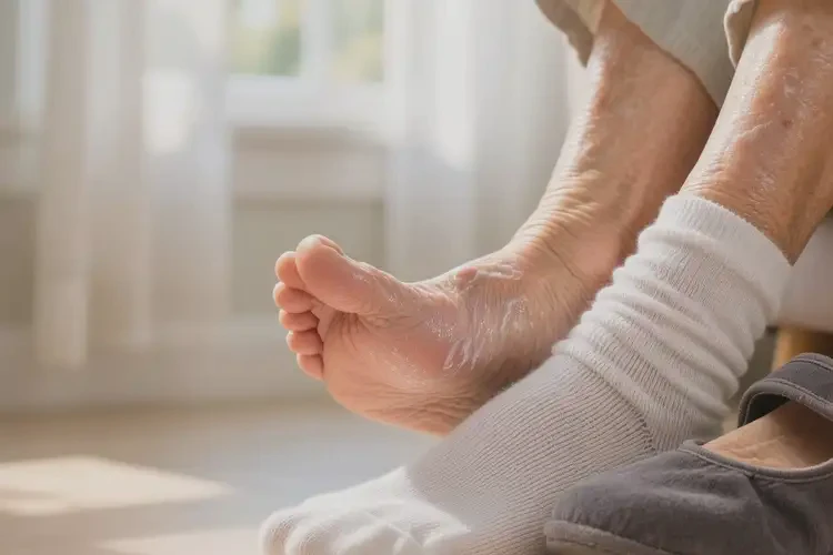 老年人腳上容易起濕疹可以徹底自愈嗎(圖1)