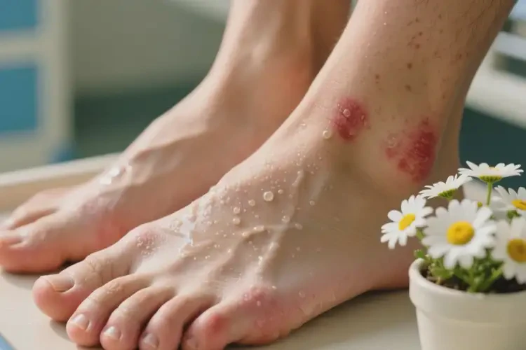 青年人腳上起濕疹可以徹底自愈嗎(圖2)