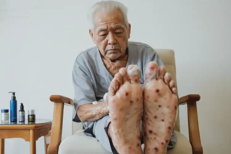 高齡老人腳上出濕疹不管它會自己痊愈嗎(圖3)