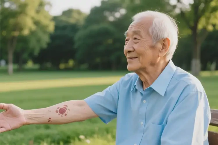 老年人手臂上出湿疹能彻底自愈吗(图1)