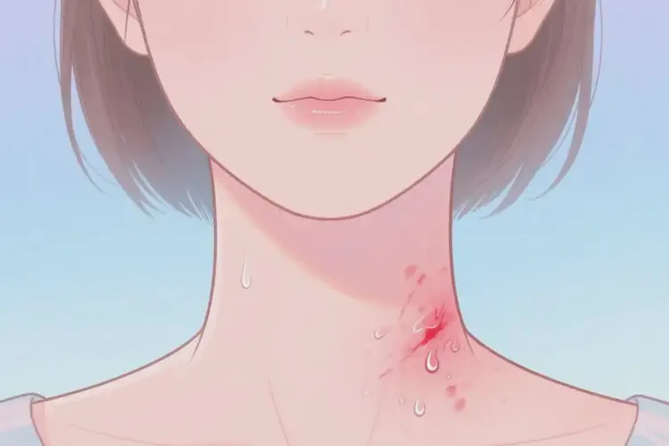 女生脖子上有濕疹能靠自己自愈嗎(圖3)