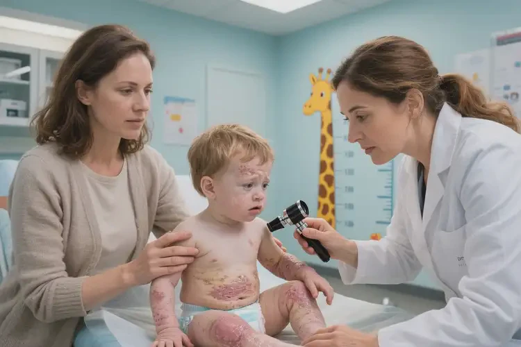 孩子全身起濕疹不管它會(huì)自己自愈嗎(圖3)