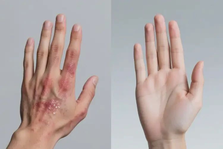 男生手上容易長濕疹能徹底自愈嗎(圖2)