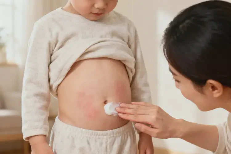 兒童肚子偶爾起濕疹不管它會自己好嗎(圖4)