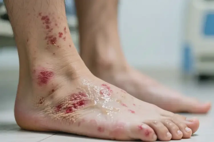 男生腳上出濕疹可以徹底自愈嗎(圖2)