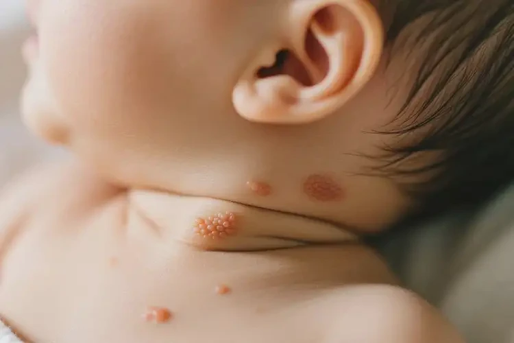 嬰兒脖子上偶爾起濕疹不管它會自己好嗎(圖4)