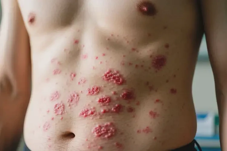 男人肚子上起湿疹不管它会自己自愈吗(图4)