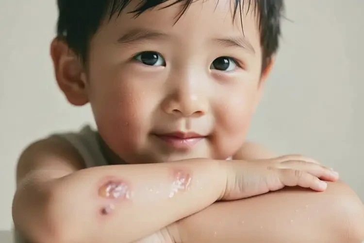 小孩手臂出濕疹不管它會(huì)自己自愈嗎(圖2)