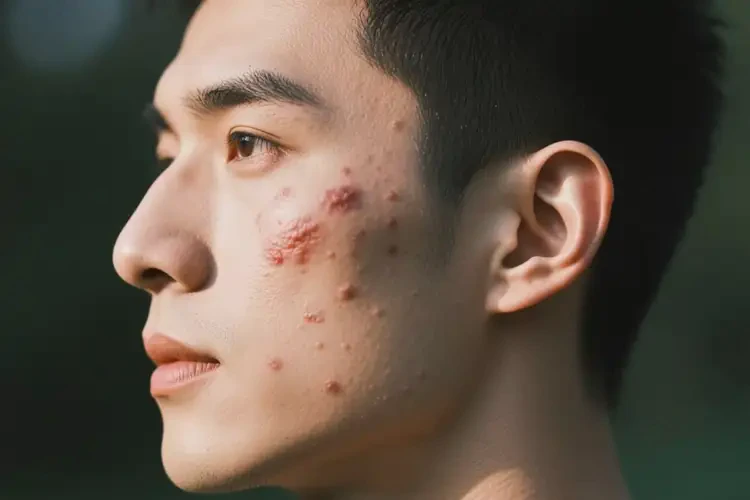 男性面部偶爾起濕疹能靠自己自愈嗎(圖2)