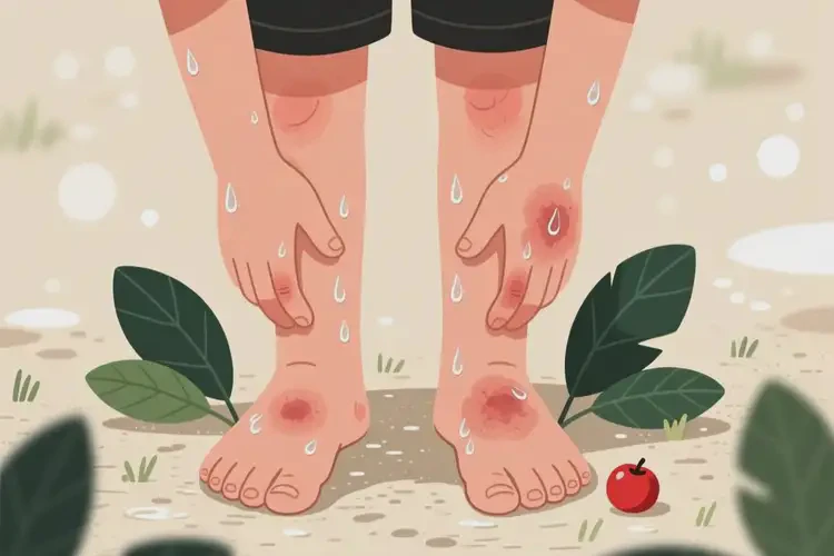 男生四肢長濕疹能靠自己自愈嗎(圖1)