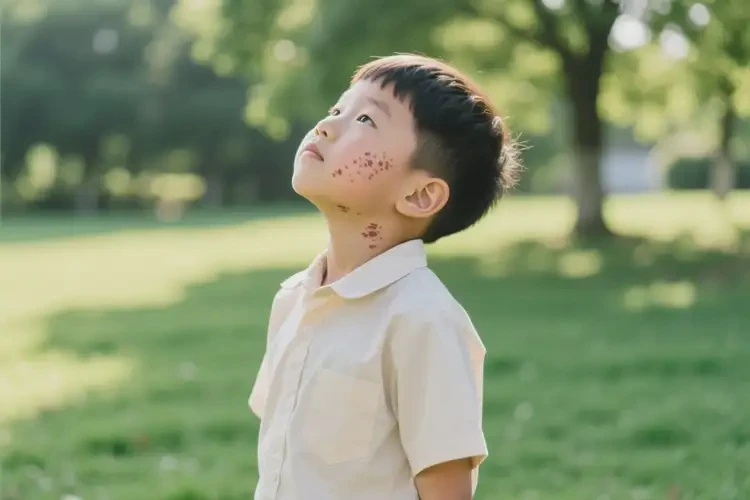 小學(xué)生脖子上有濕疹不管它會(huì)自己好嗎(圖1)