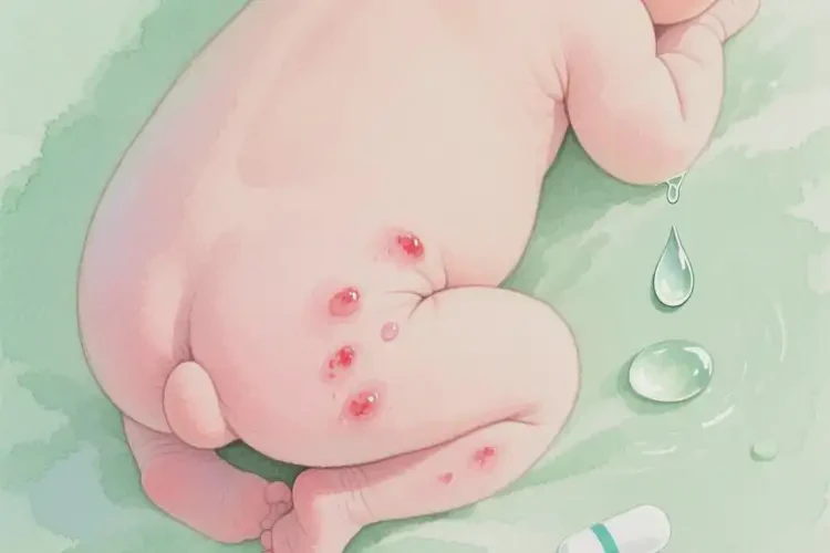 新生兒肛周偶爾長(zhǎng)濕疹不管它會(huì)自己自愈嗎(圖1)
