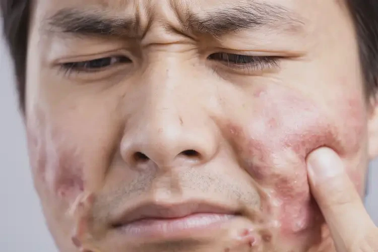 男生面部經(jīng)常起濕疹不管它會自己自愈嗎(圖4)