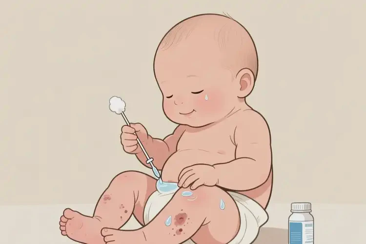 新生兒大腿容易起濕疹能夠徹底治愈嗎(圖1)