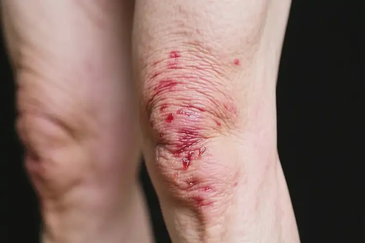 老年人大腿上偶尔长湿疹不管它会自己好吗(图2)