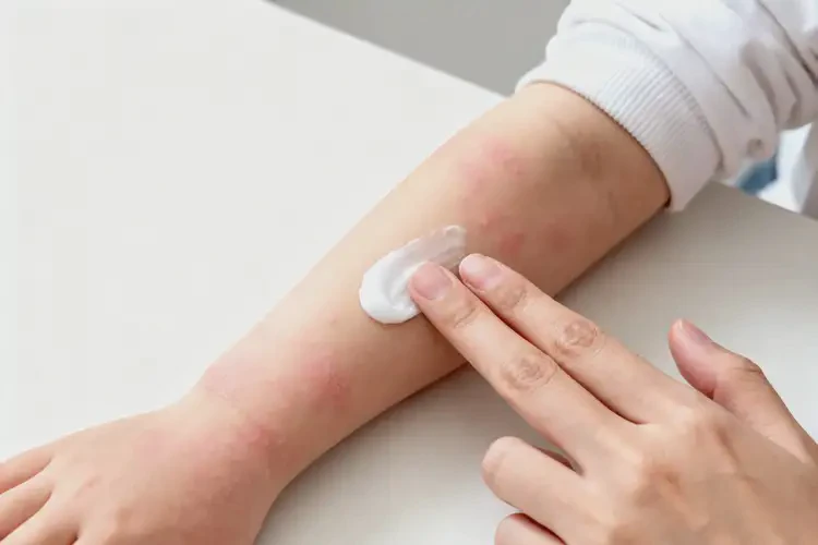 孩子手臂起湿疹不管它会自己好吗(图1)