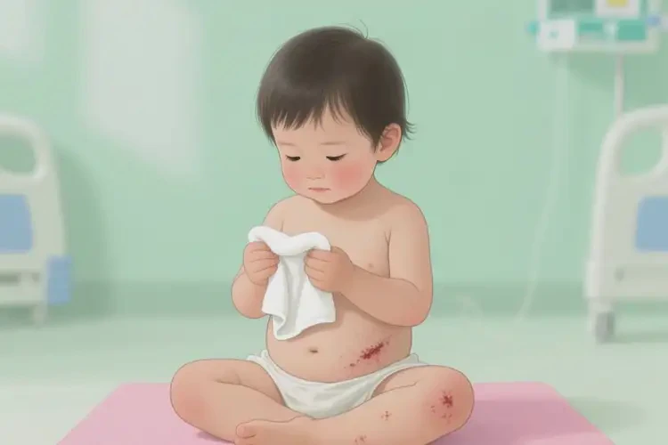 少兒肚子出現(xiàn)濕疹不管它會自己痊愈嗎(圖1)