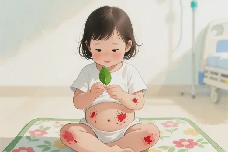 少兒肚子出現(xiàn)濕疹不管它會自己好嗎(圖2)