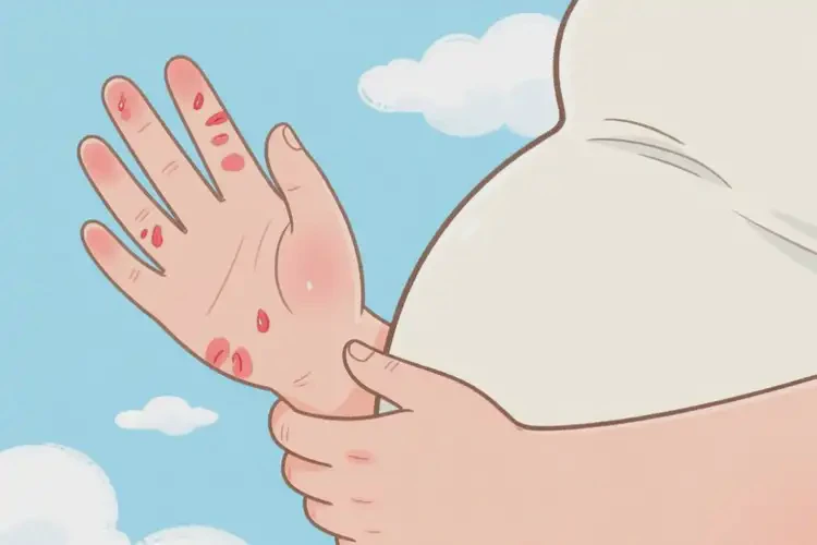 孕婦手上長濕疹能靠自己自愈嗎(圖1)