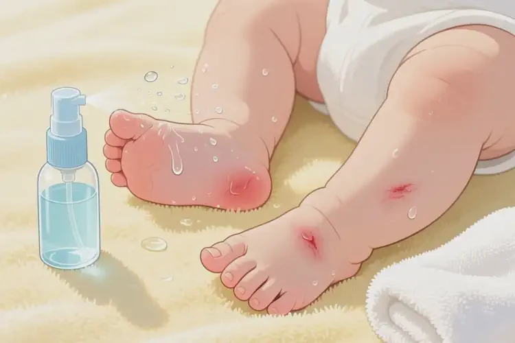 寶寶腳上有濕疹不管它會(huì)自己痊愈嗎(圖2)