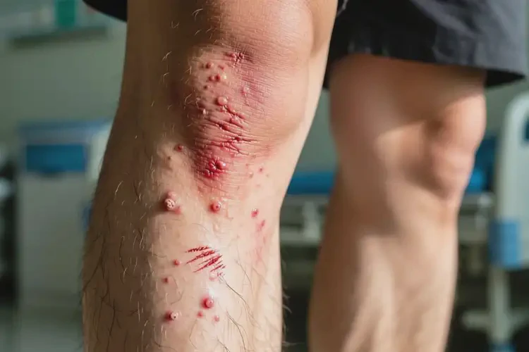 男生小腿容易起濕疹不管它會(huì)自己好嗎(圖2)